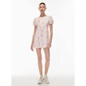 Aritzia Sunday Best Saida babydoll dress size M linen organic cotton floral